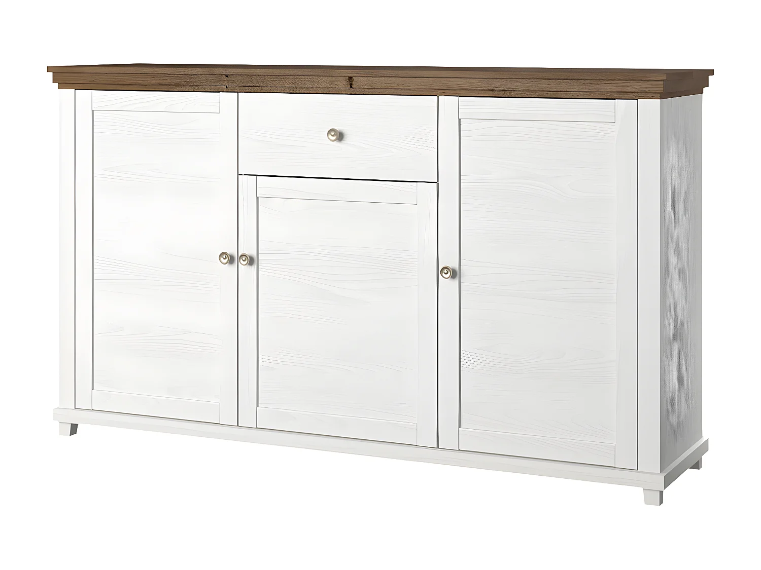 Buffet 3 portes 1 tiroir Martin Bois Blanc