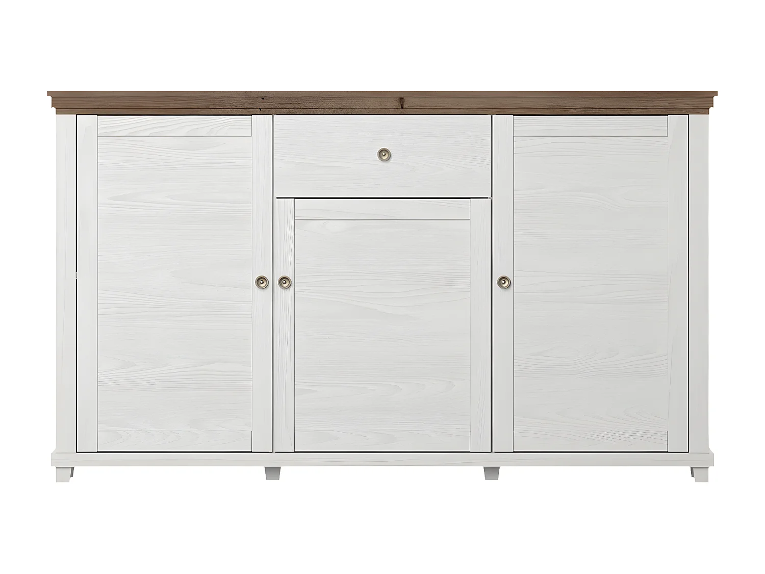 Buffet 3 portes 1 tiroir Martin Bois Blanc