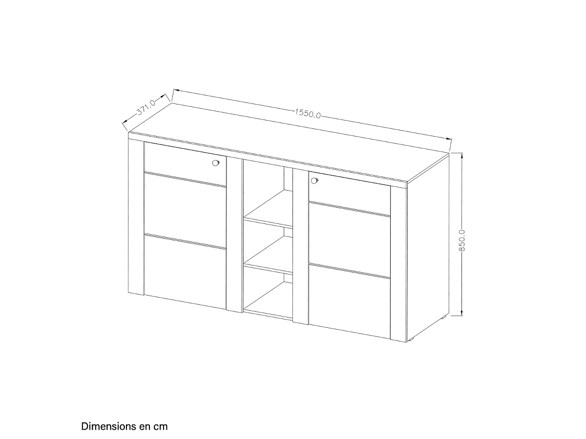 Buffet 2 portes Amaury Bois