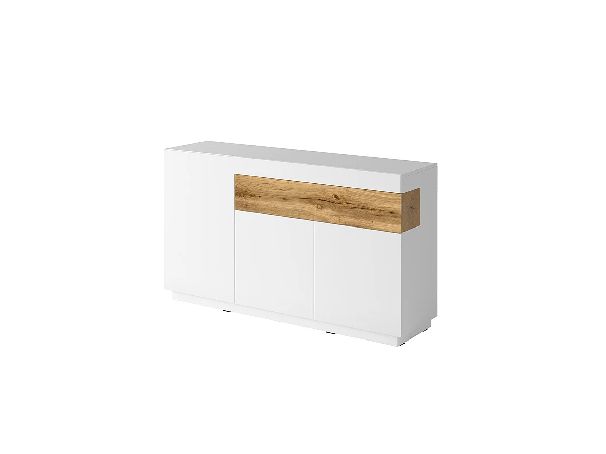 Buffet 3 ante 1 cassetto Andrea bianco e marrone 85cm