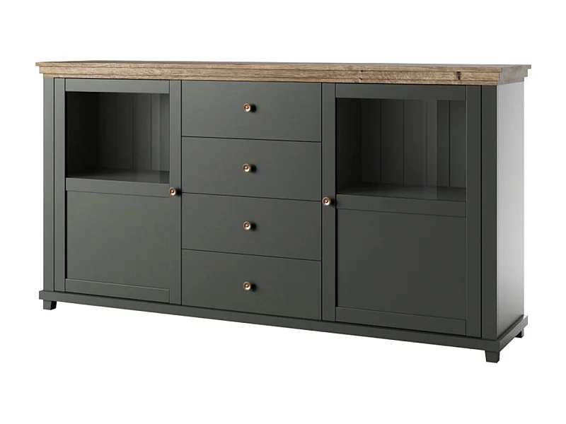 Martin Groen en Hout 2-deurs dressoir met 4 laden
