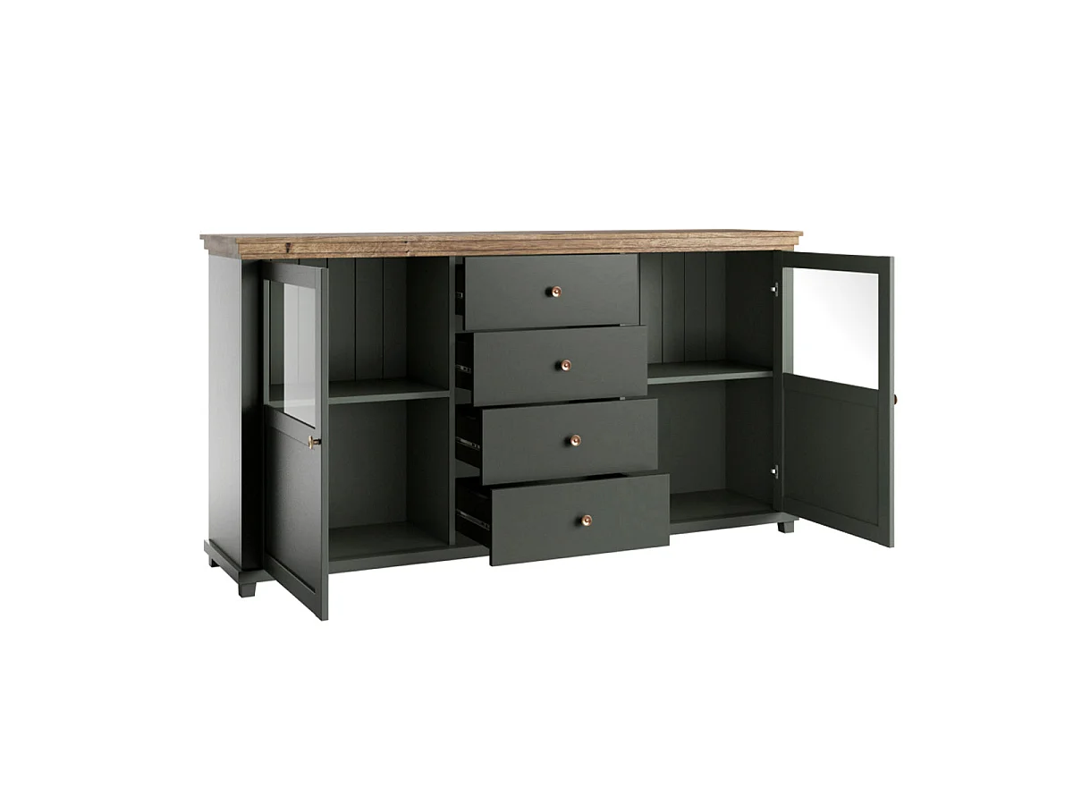 Martin Green och Wood 2-dörrars sideboard med 4 lådor