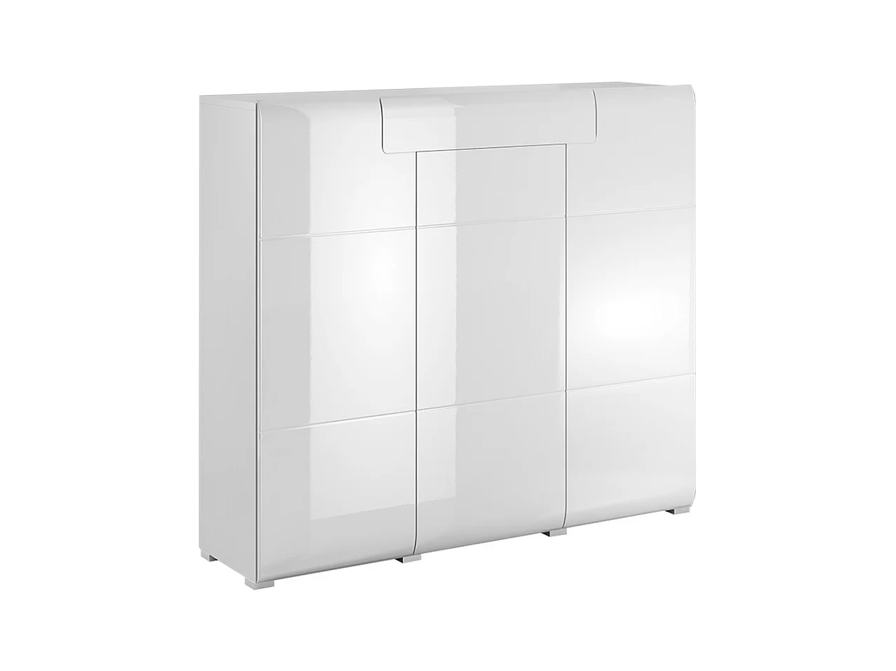 Buffet haut 3 portes 1 tiroir Jules Blanc