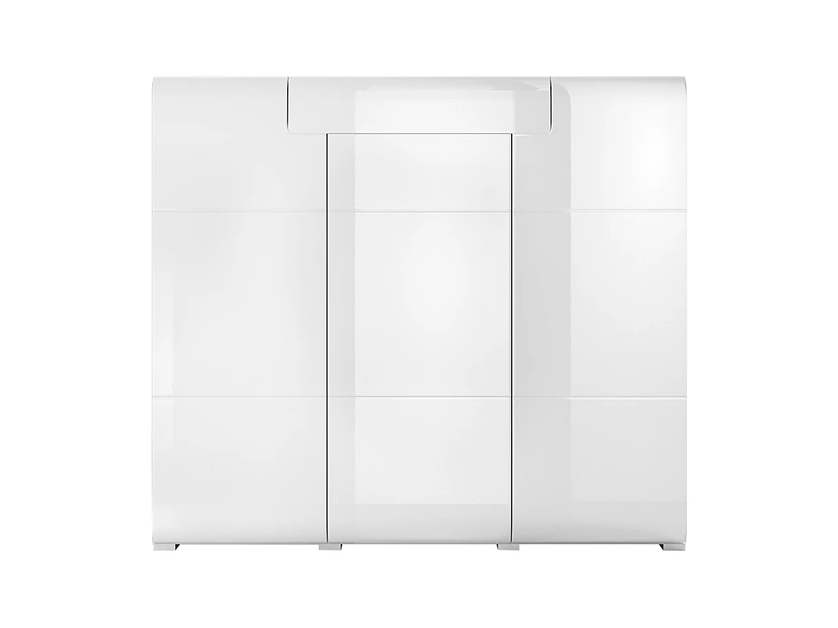 Buffet haut 3 portes 1 tiroir Jules Blanc