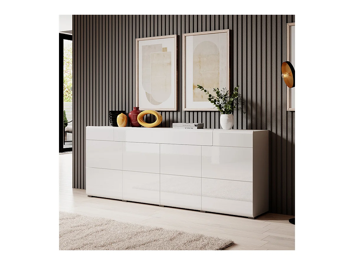 Buffet 4 portes 1 tiroir Jules Blanc