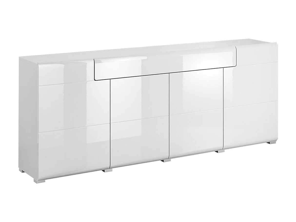 Aparador 4 portas 1 gaveta Jules branco 82cm