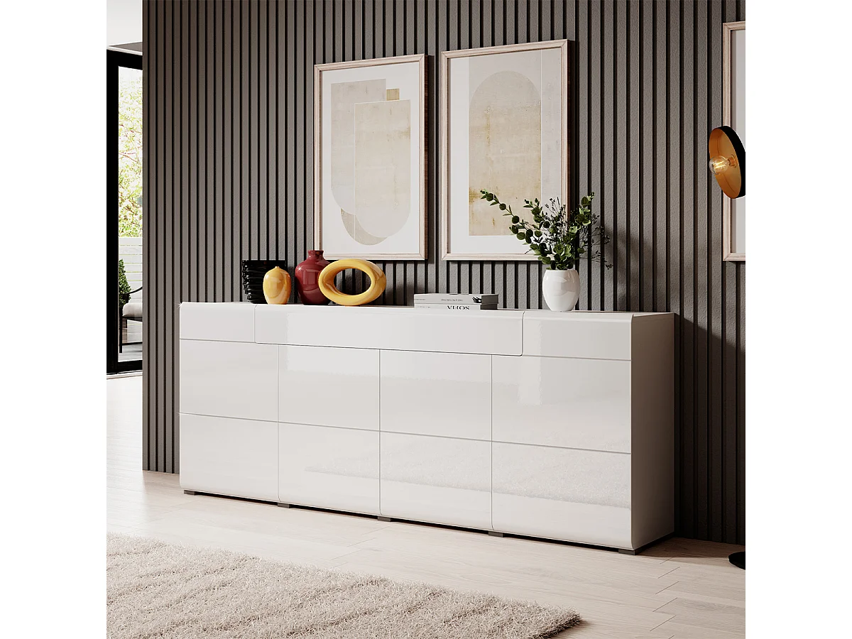 Buffet 4 portes 1 tiroir Jules Blanc