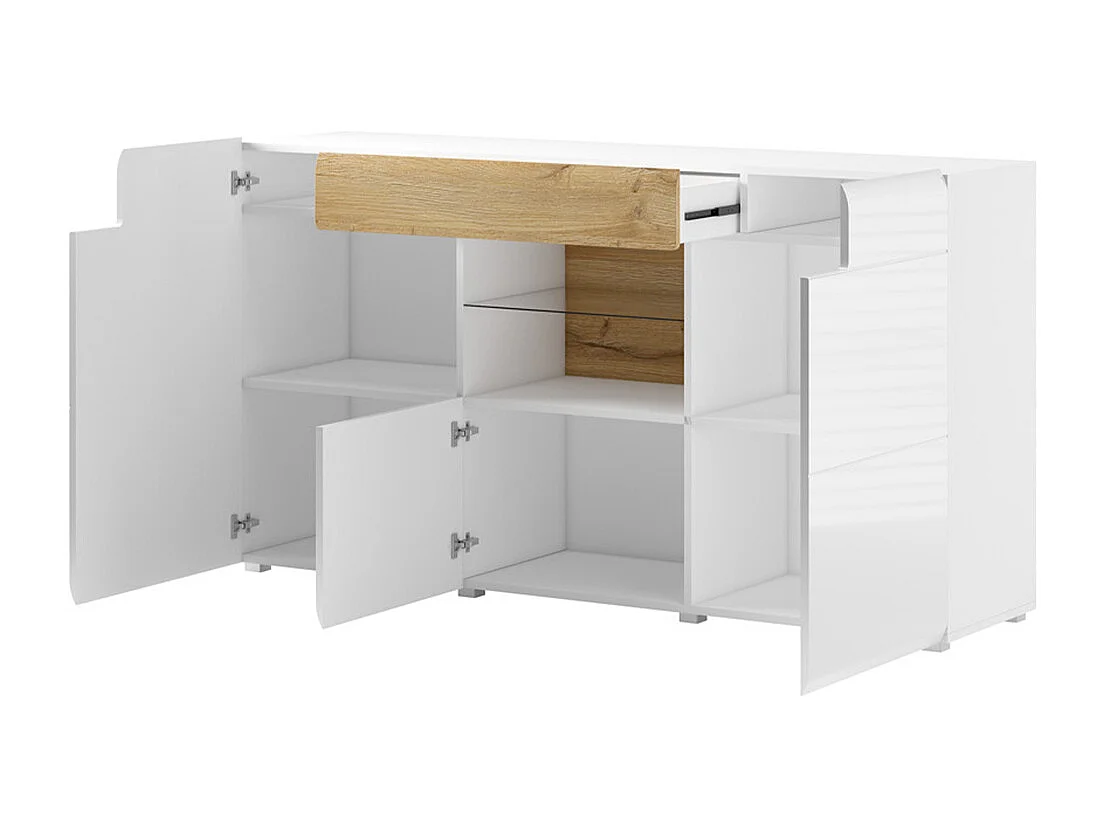 Jules Wit en Hout 3-deurs 1-lade dressoir
