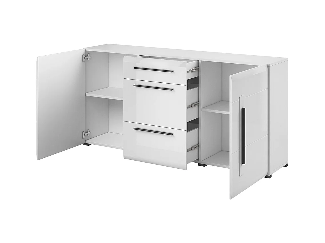 Louis Blanc 2-deurs dressoir met 3 laden