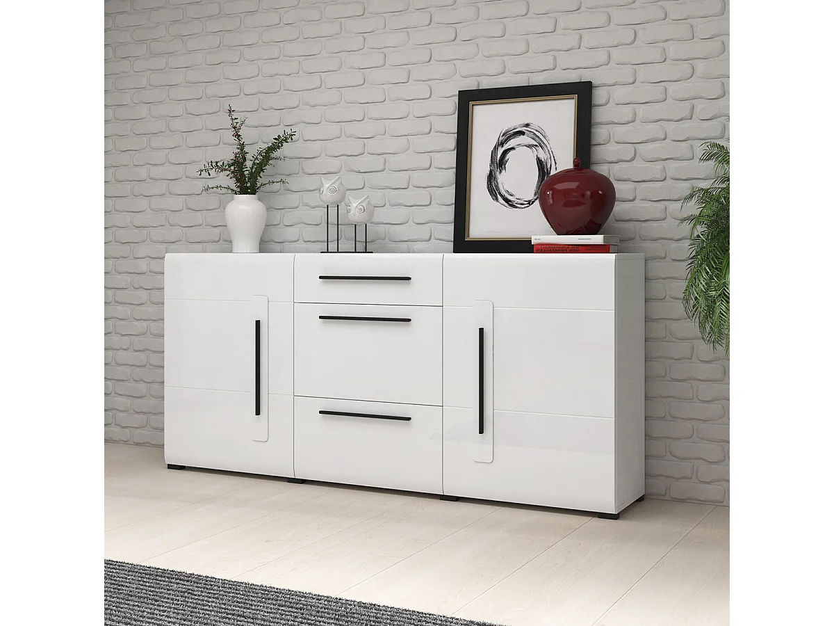 Komoda TULSA 2D3S 180 biała połysk