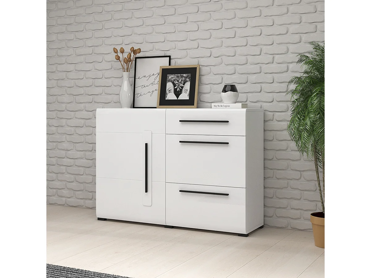 Louis Blanc 1-deurs 3-lade buffetkast