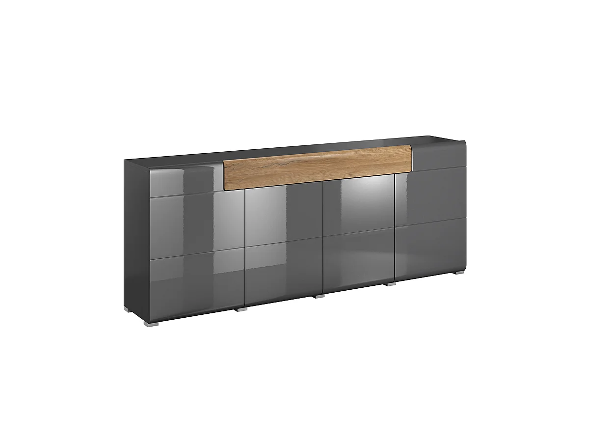 Bufé 4 puertas 1 cajón Jules Gris y Madera