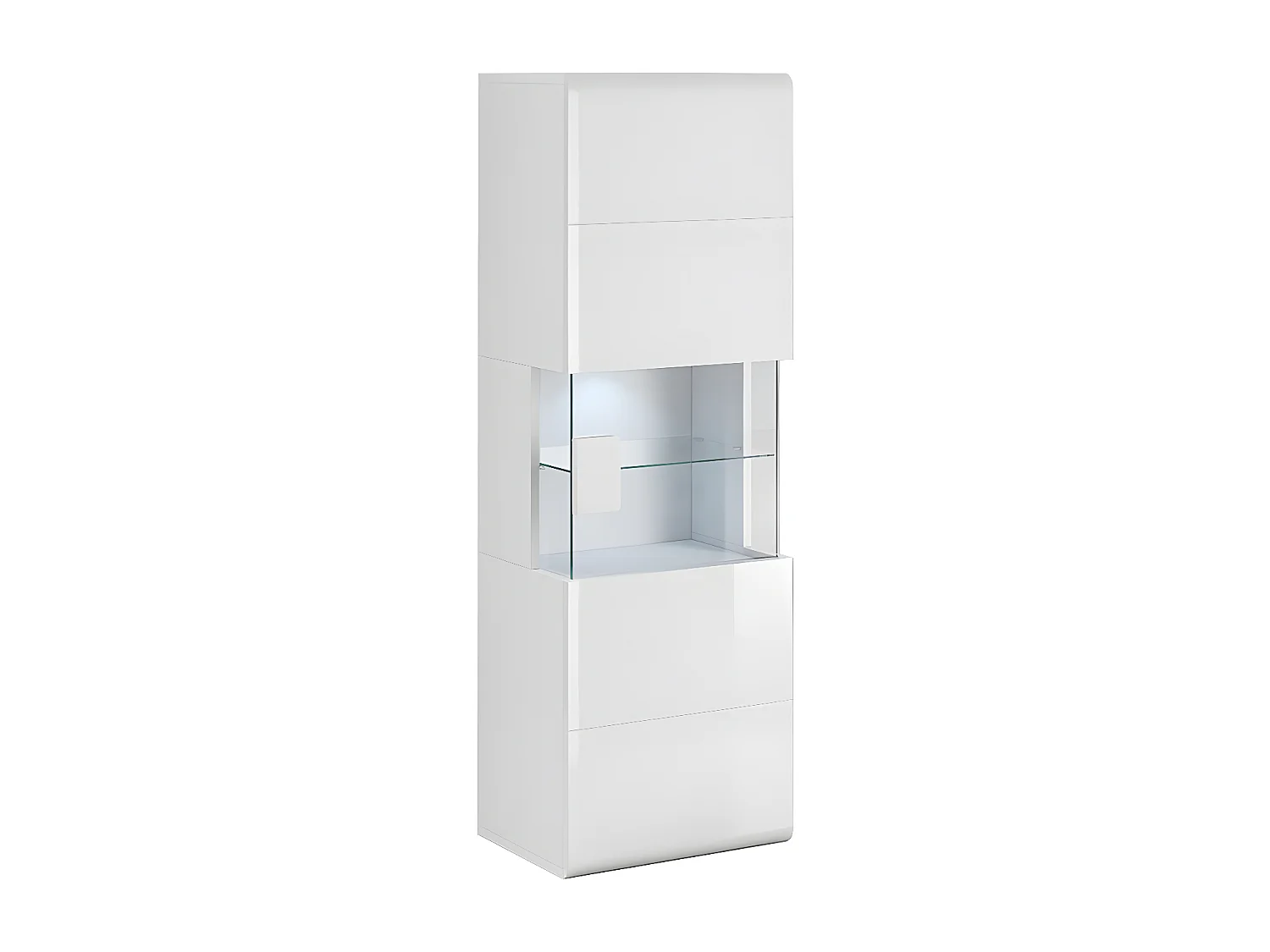 Vitrina de pared 1 puerta con LED Jules Blanco