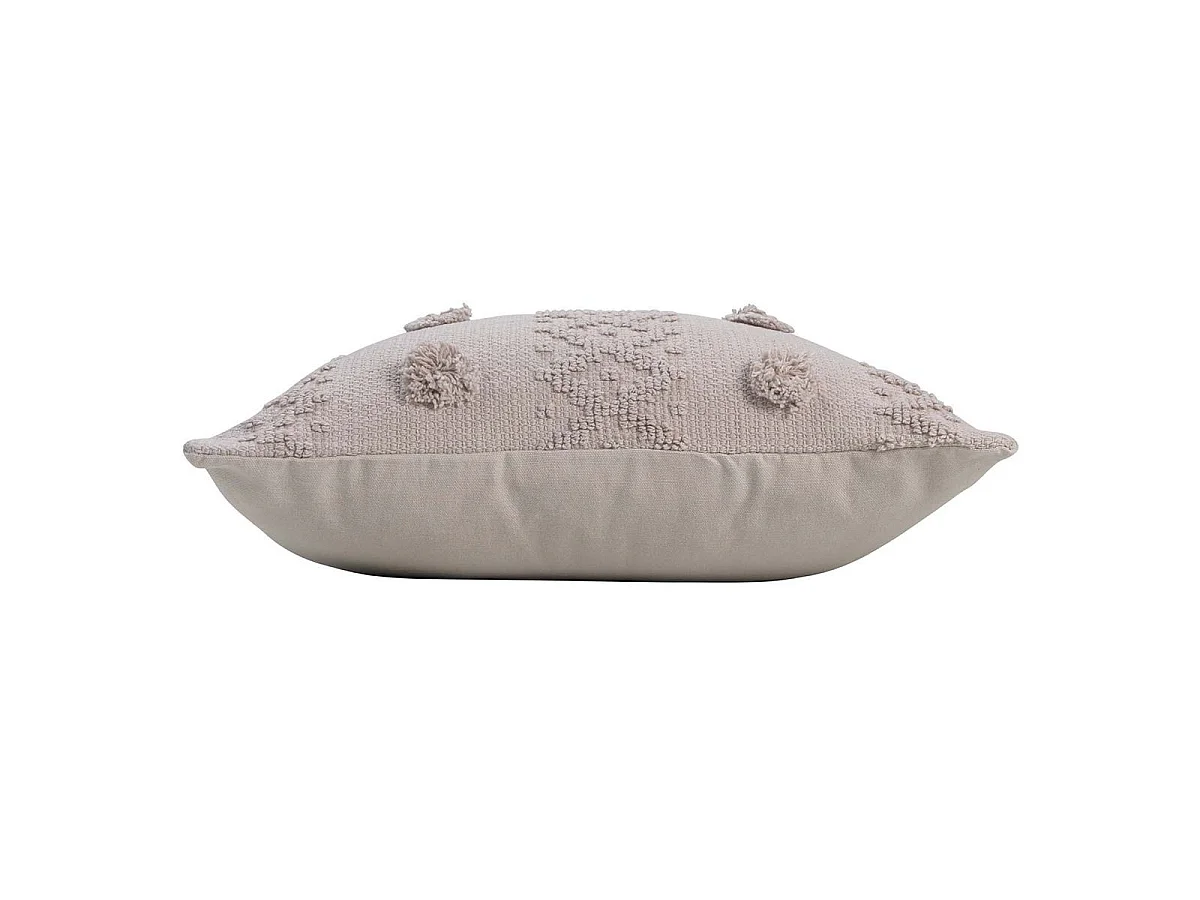 Coussin Déco à Pompons "Alenia" 40x40cm Lin