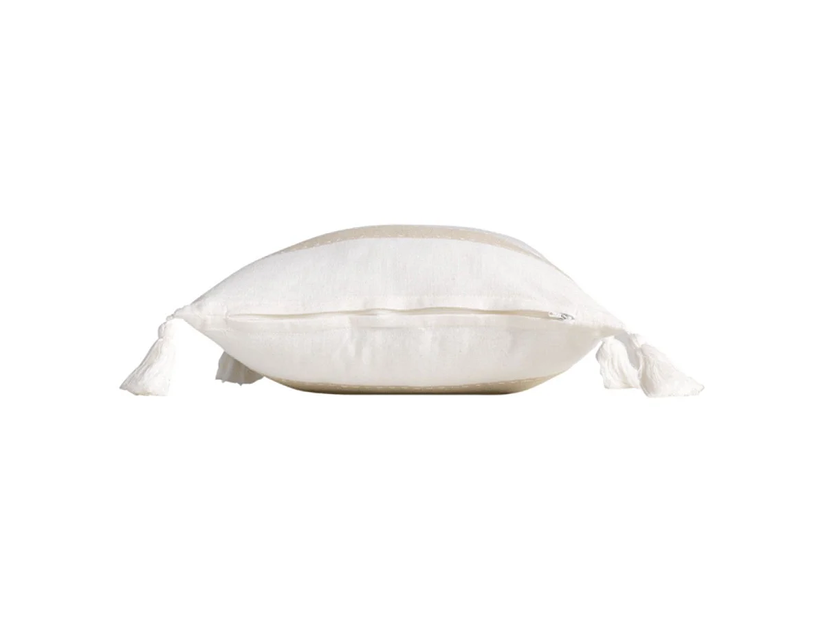 Coussin Déco à Pompons "Iliade" 60x60cm Gris