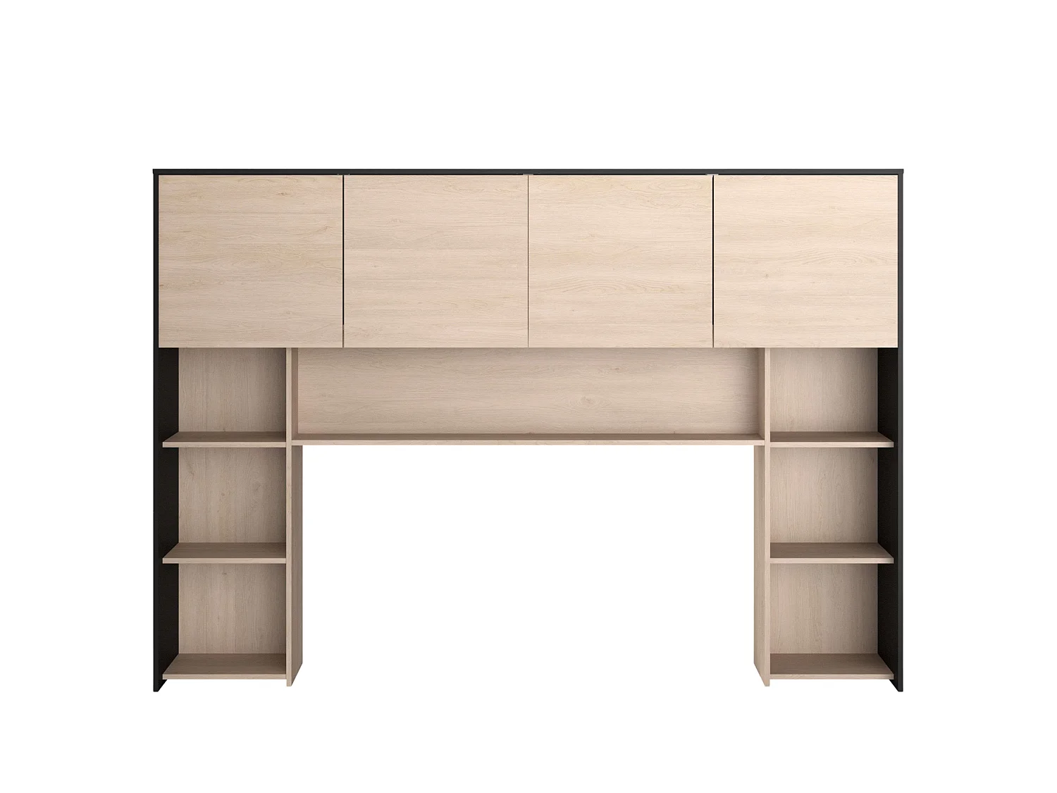 Pack dormitorio Celest Roble Brooklyn Negro 135-140x190 cm