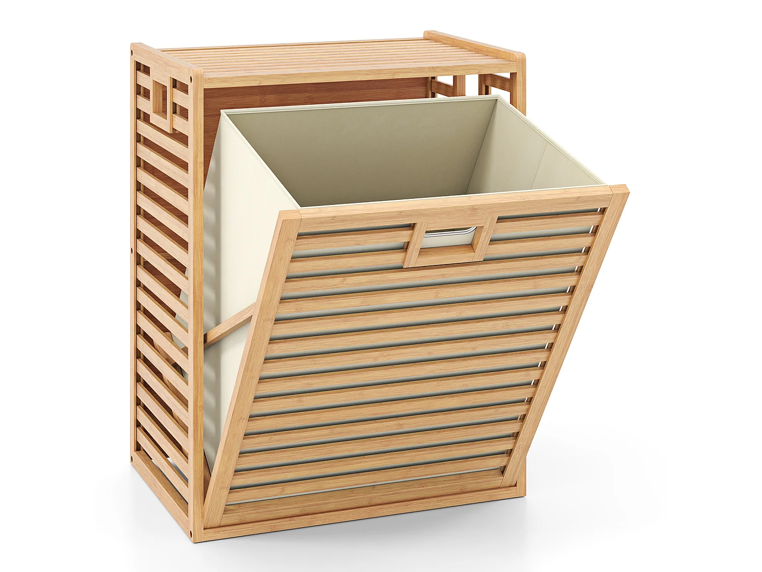 Mobile da bagno per cesto della biancheria 50 x 35 x 64 cm