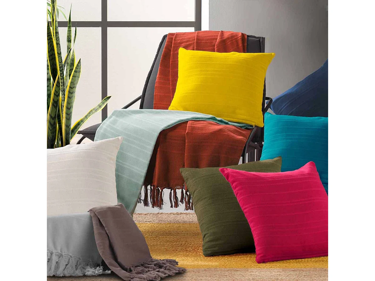 Housse de Coussin "Lilia" 40x40cm Kaki