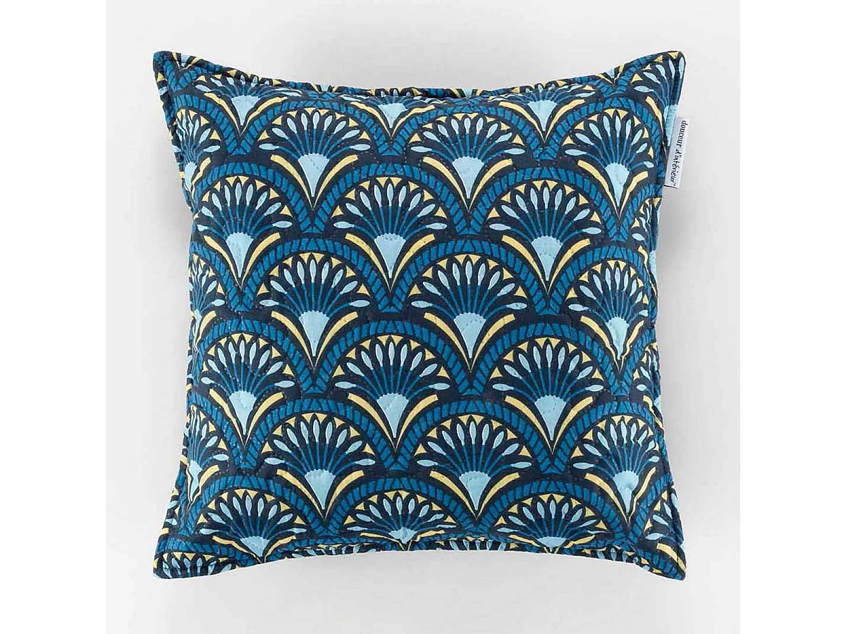 Housse de Coussin à Motifs "Come" 45x45cm Bleu