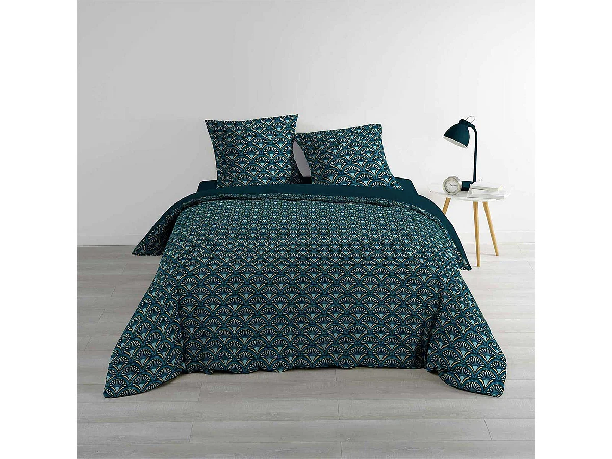 Housse de Coussin à Motifs "Come" 45x45cm Bleu