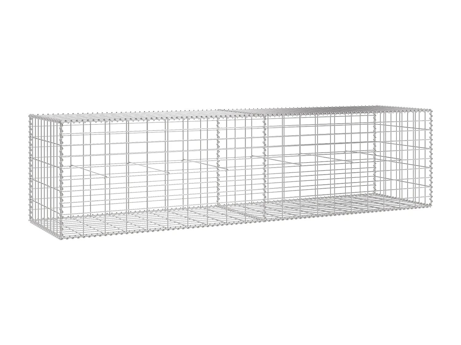 Gabion en acier galvanisé - L200 x l30 x H50 cm - Maille 5 x 10 cm - TERACO