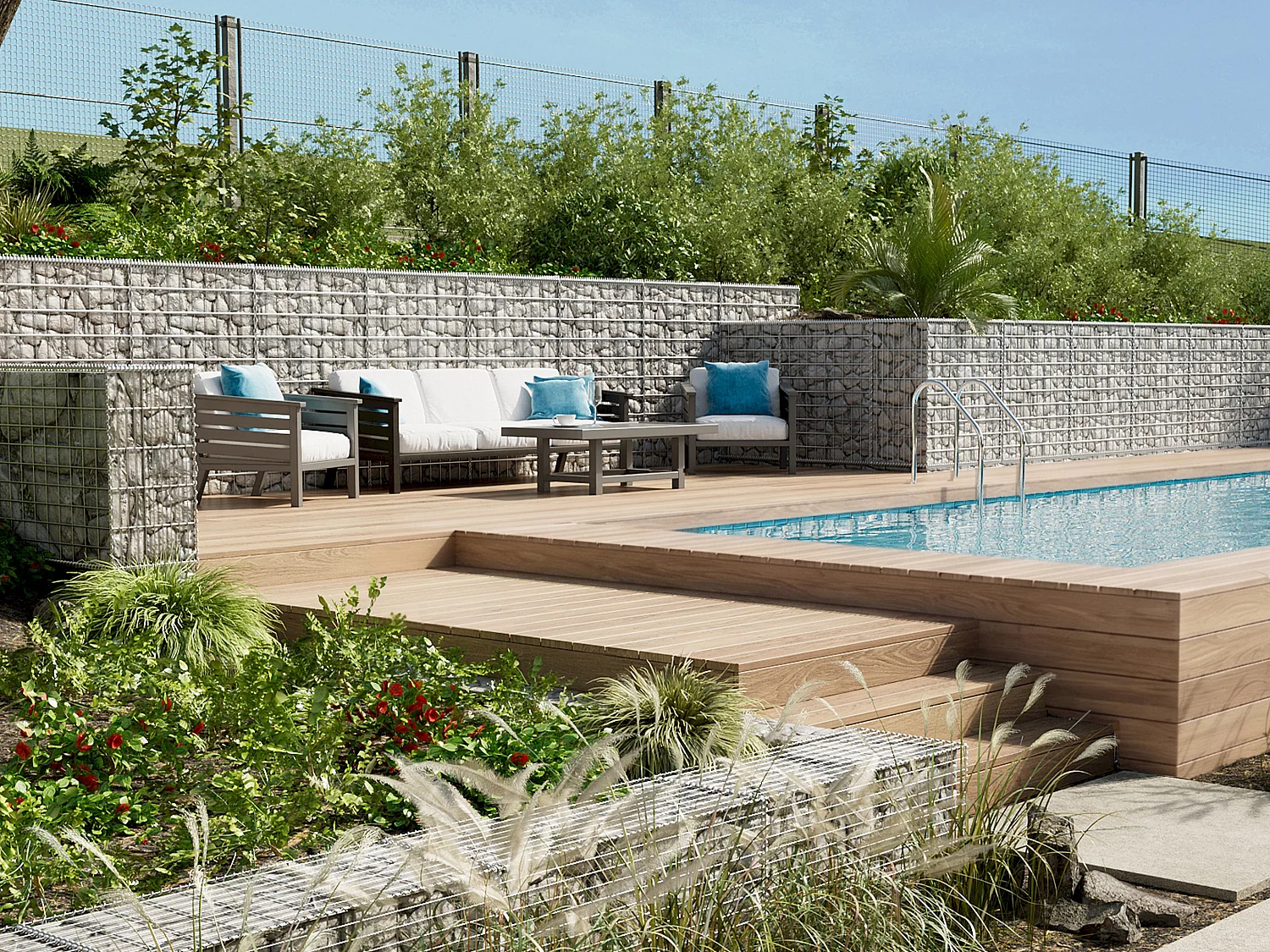 Gabion en acier galvanisé - L200 x l30 x H50 cm - Maille 5 x 10 cm - TERACO