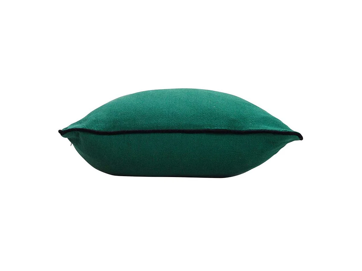 Coussin Déco Uni "Linette" 30x50cm Émeraude
