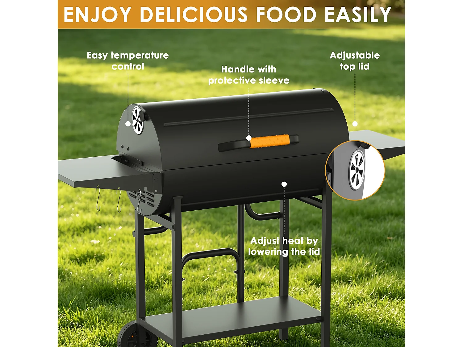 XXL barbecue au charbon double face,barbecue XXL avec grille | adapté pour moins et plus, fêtes et