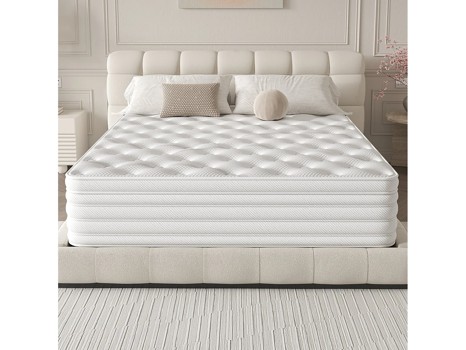 Matras 90x200x32 cm, medium stevigheid H3/H4, hybride pocketveermatras