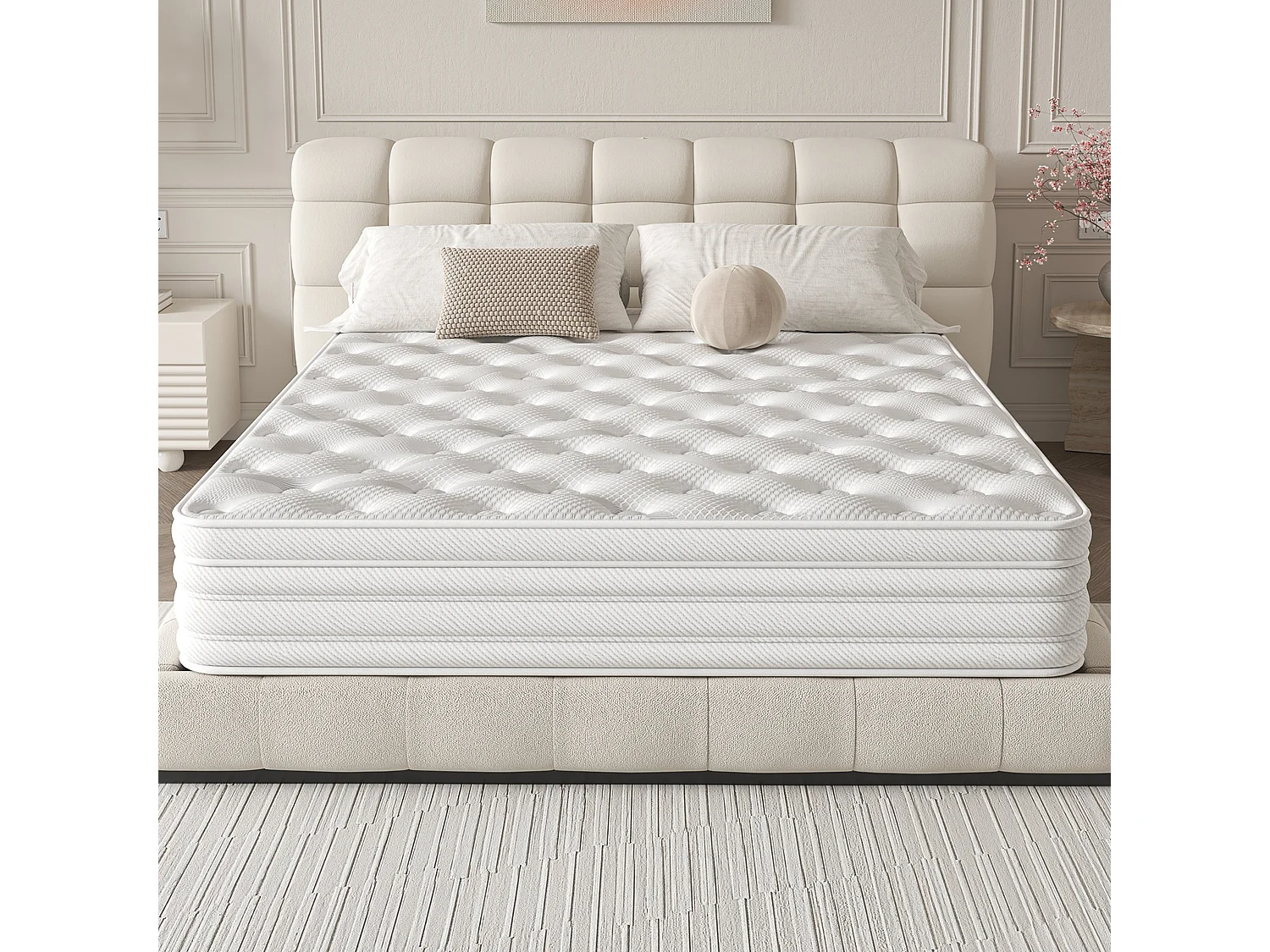 Matras 140x200x28 cm, medium stevigheid H3/H4, hybride pocketveermatras