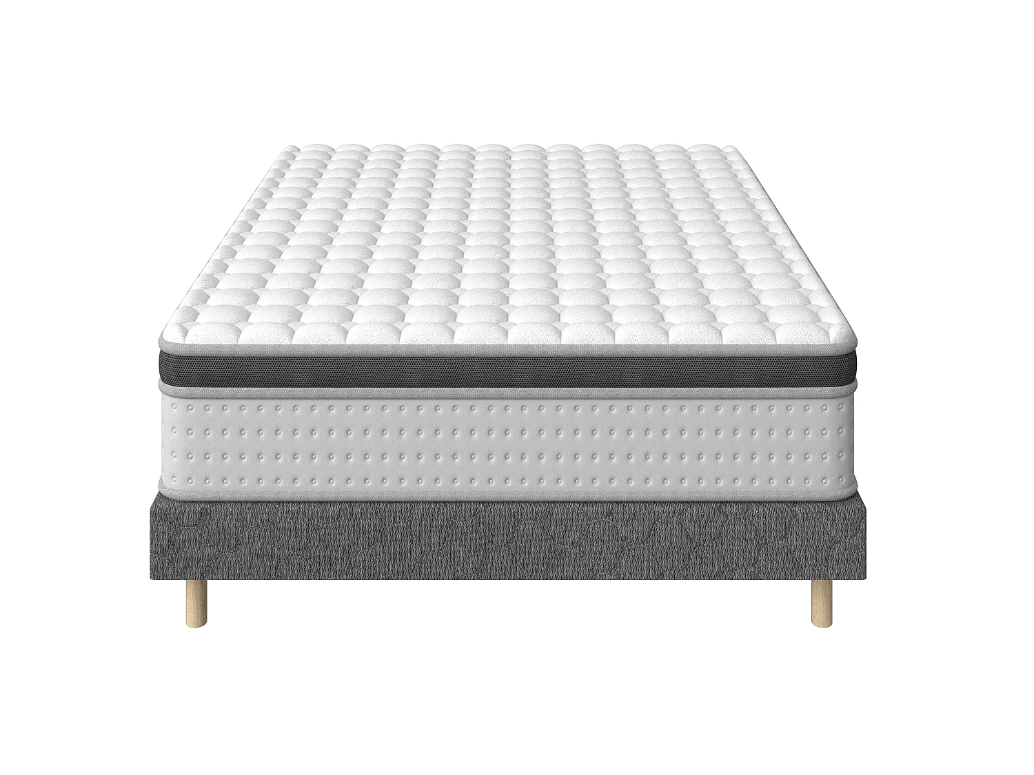 Ensemble matelas + sommier 160x200 cm, Mousse à mémoire de forme,épaisseur du matelas 30cm