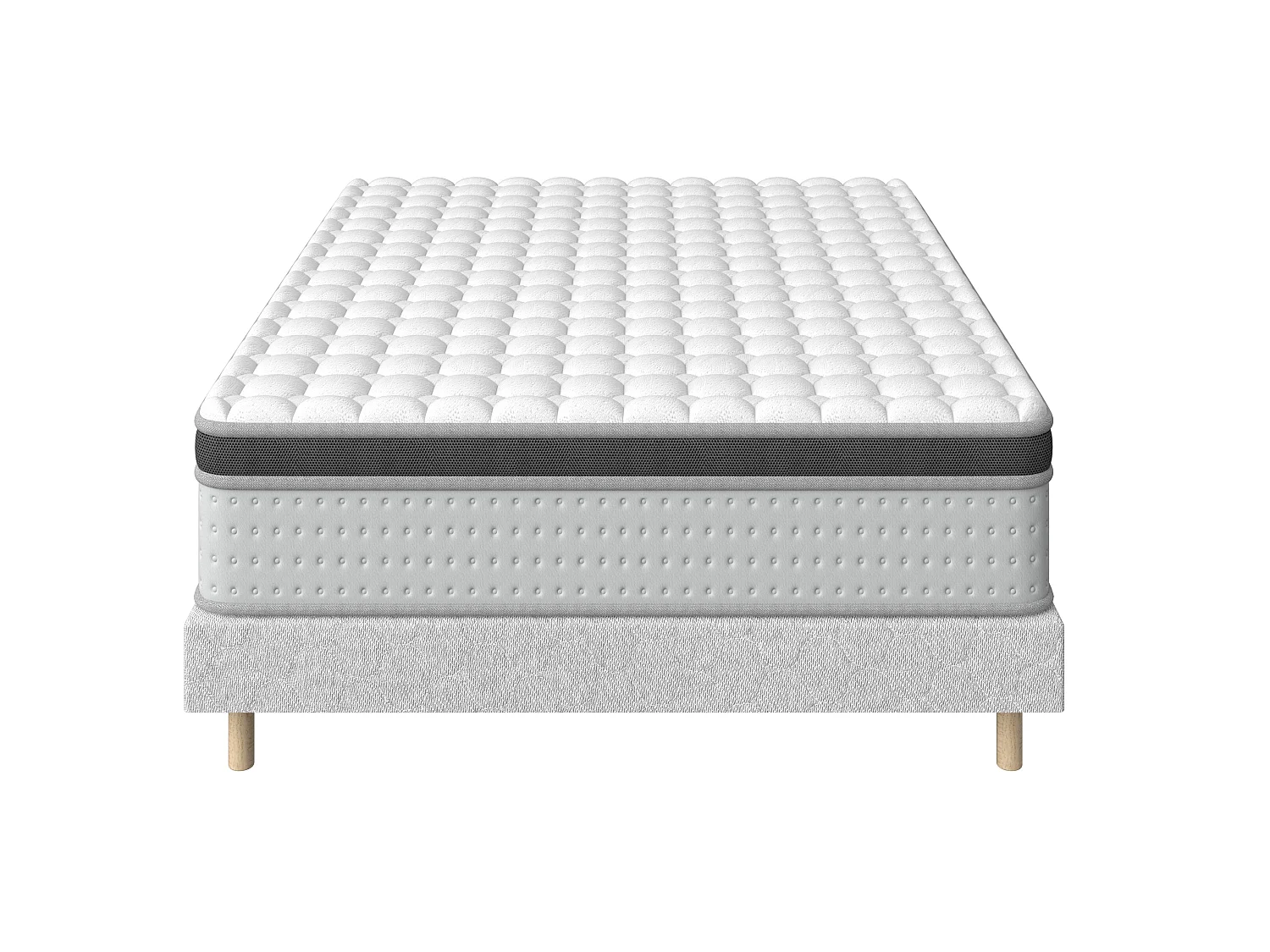 Ensemble matelas + sommier 140x190 cm, Mousse à mémoire de forme,épaisseur du matelas 30cm