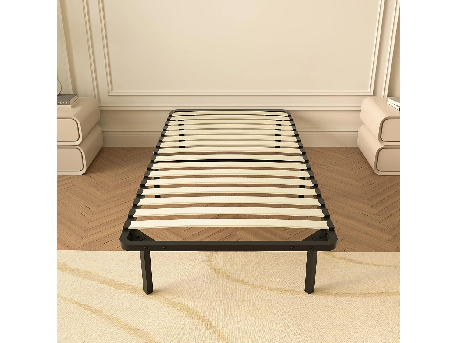 Ensemble Matelas Ressorts et Sommier 90x190, Mémoire De Forme, Ep:30cm