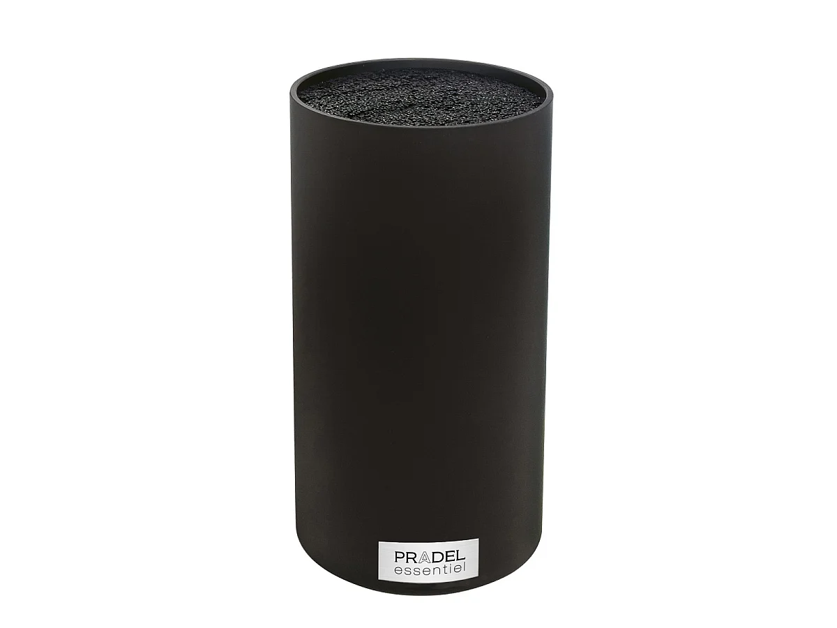 Craft - Bloc plastique noir spaghettis avec 4 couteaux de cuisine
