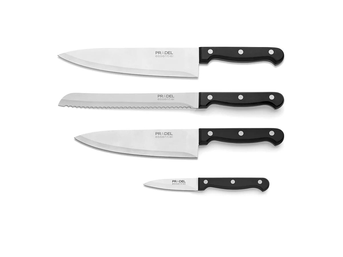 Craft - Bloc Bambou spaghettis avec 4 couteaux de cuisine