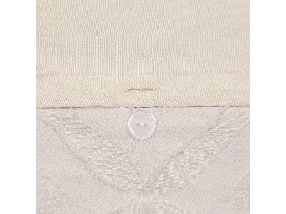 Parure de Lit 3 Pièces "Amy" 260x240cm Beige Lin