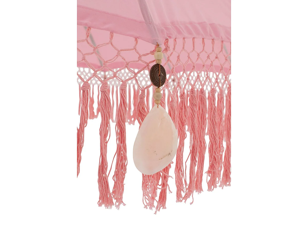 Parasol Rond à Franges "Bobbi" 200cm Rose