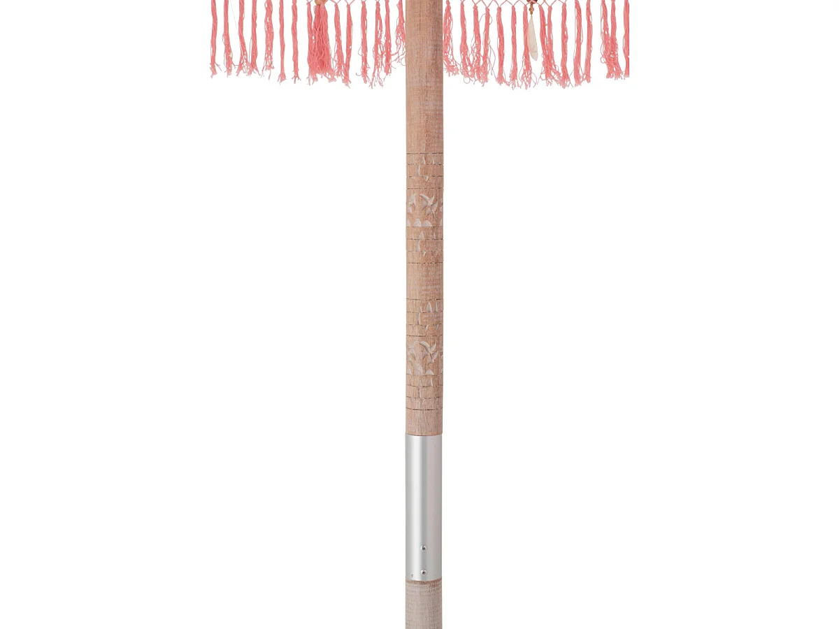 Parasol Rond à Franges "Bobbi" 200cm Rose
