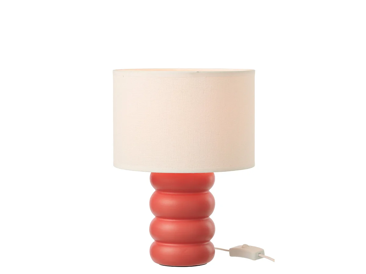 Lampe à Poser en Céramique "Eva" 31cm Rouge