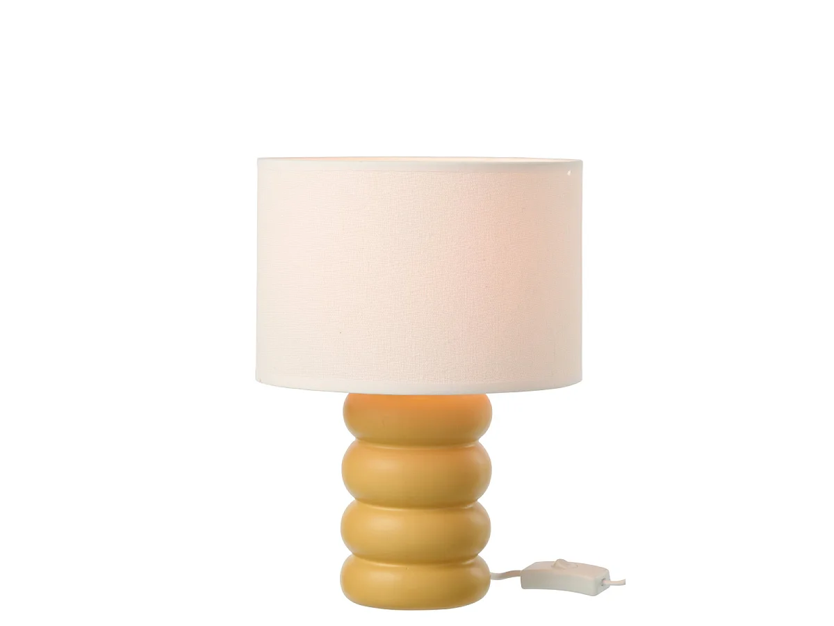 Lampe à Poser en Céramique "Eva" 31cm Jaune