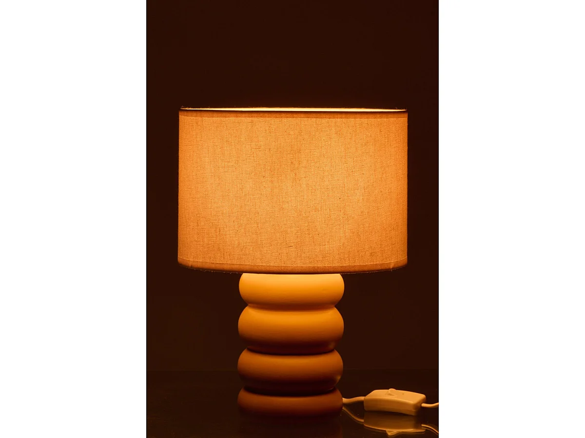 Lampe à Poser en Céramique "Eva" 31cm Jaune