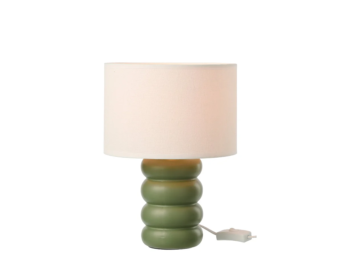 Lampe à Poser en Céramique "Eva" 31cm Vert