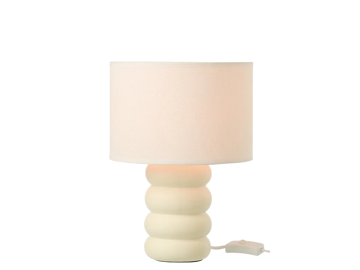 Lampe à Poser en Céramique "Eva" 31cm Blanc