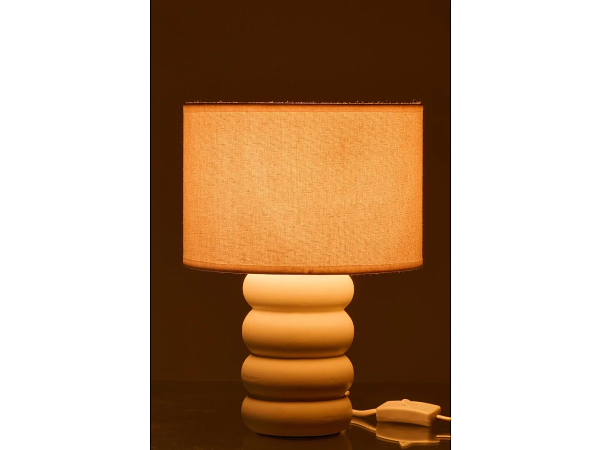 Lampe à Poser en Céramique "Eva" 31cm Blanc