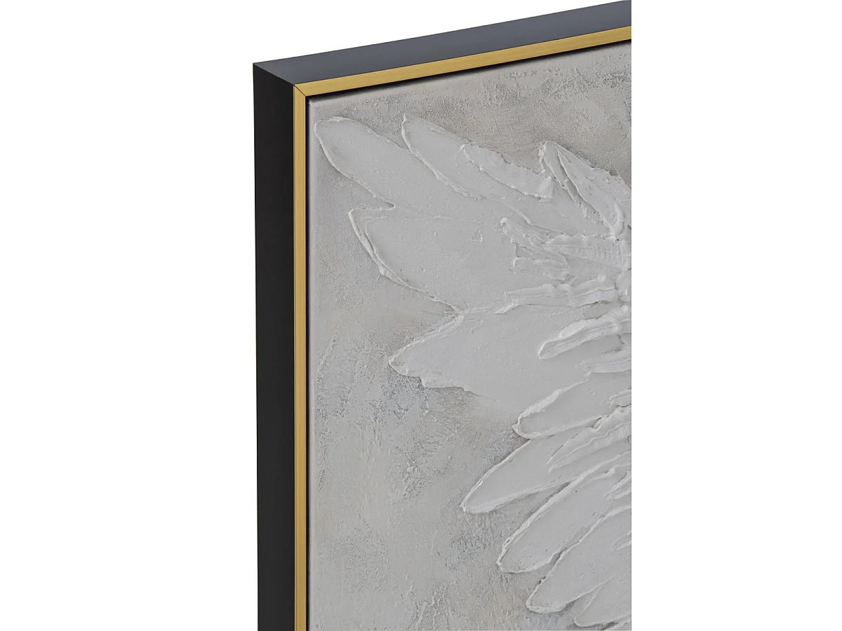Tableau Déco Abstrait "Ange" 82x122cm Blanc