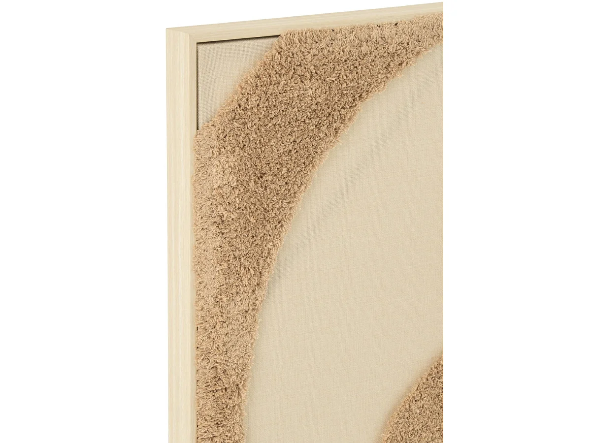 Tableau Déco "Tufté" 80x100cm Beige & Marron