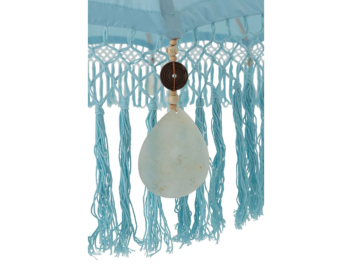Parasol Rond à Franges "Bobbi" 200cm Bleu