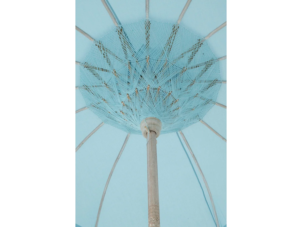 Parasol Rond à Franges "Bobbi" 200cm Bleu