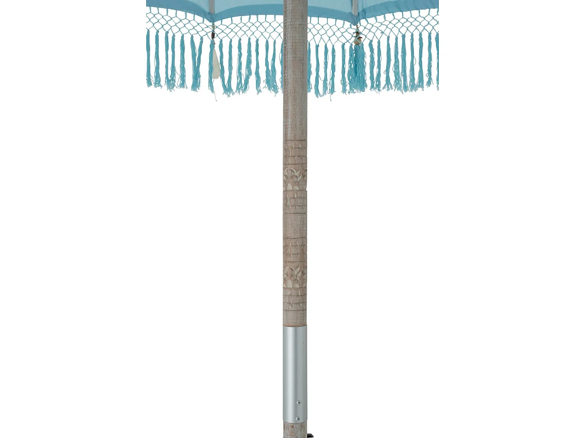 Parasol Rond à Franges "Bobbi" 200cm Bleu