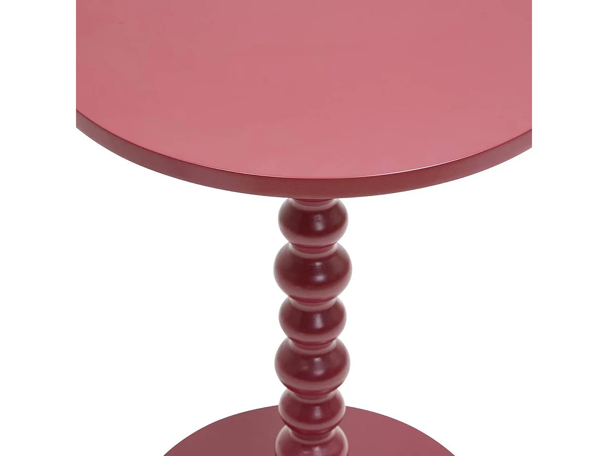 Table d'Appoint Ronde "Alix" 50cm Rouge Grenat
